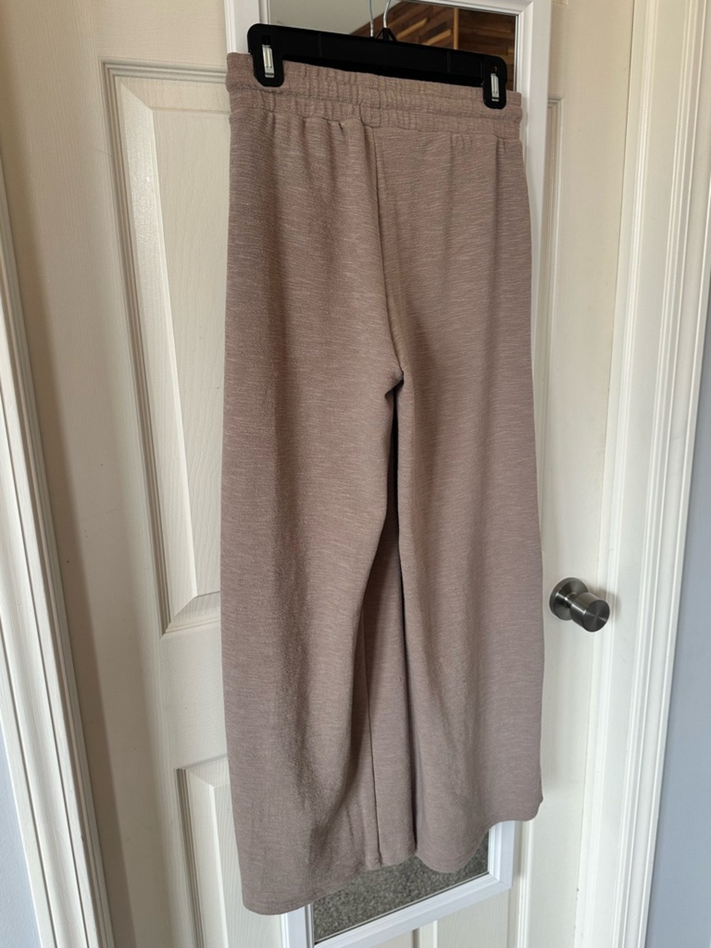 EUC🤎Zenana Slub Short Sleeve Tee and Pants Set Small Ash Mocha - Picture 5 of 8
